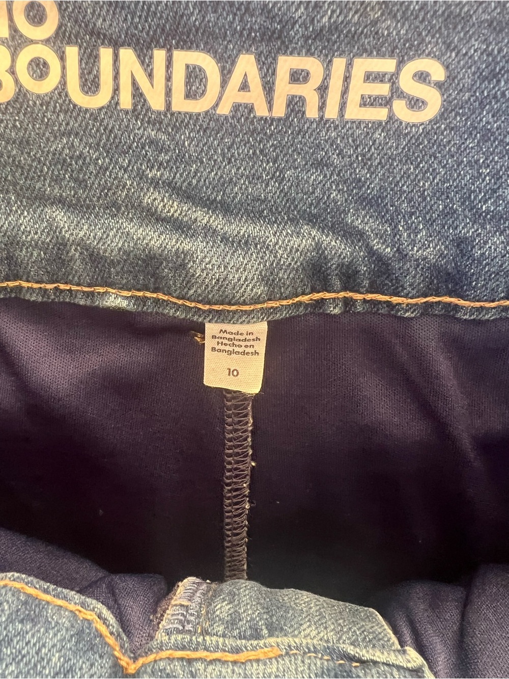 NWT No Boundaries Denim Mini Skort Size 10 Blue Indie Sleaze Low Rise Y2K - Picture 2 of 9